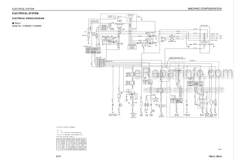 Photo 6 - Takeuchi TB014 TB016 Workshop Manual Compact Excavator 11400003- 11600003-