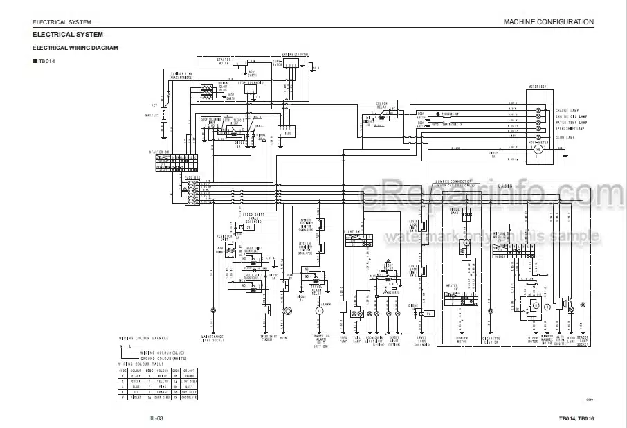 Photo 4 - Takeuchi TB014 TB016 Workshop Manual Compact Excavator 11410001- 11610001-