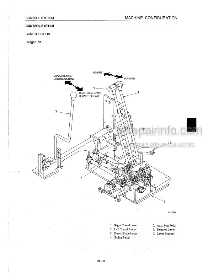 Photo 3 - Takeuchi TB015 Workshop Manual Compact Excavator 1153001-