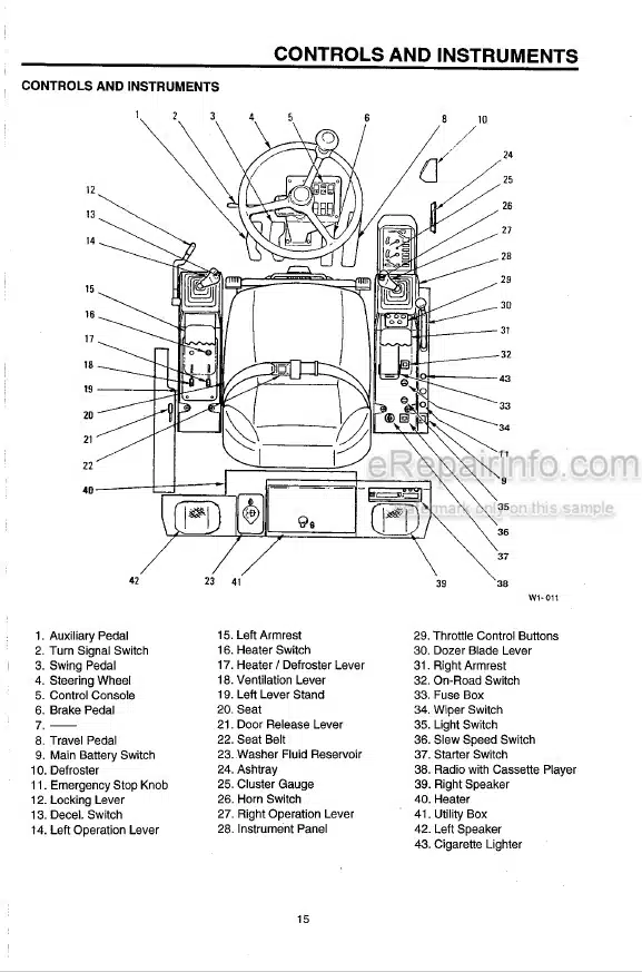 Photo 3 - Takeuchi TB070W Operators Manual Compact Excavator 1713004-