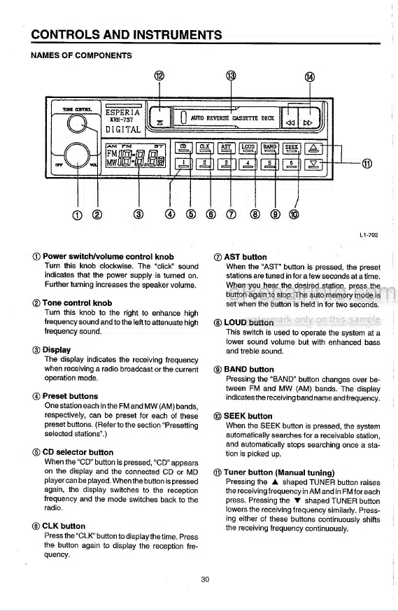 Photo 3 - Takeuchi TB070W Operators Manual Compact Excavator 1713125-