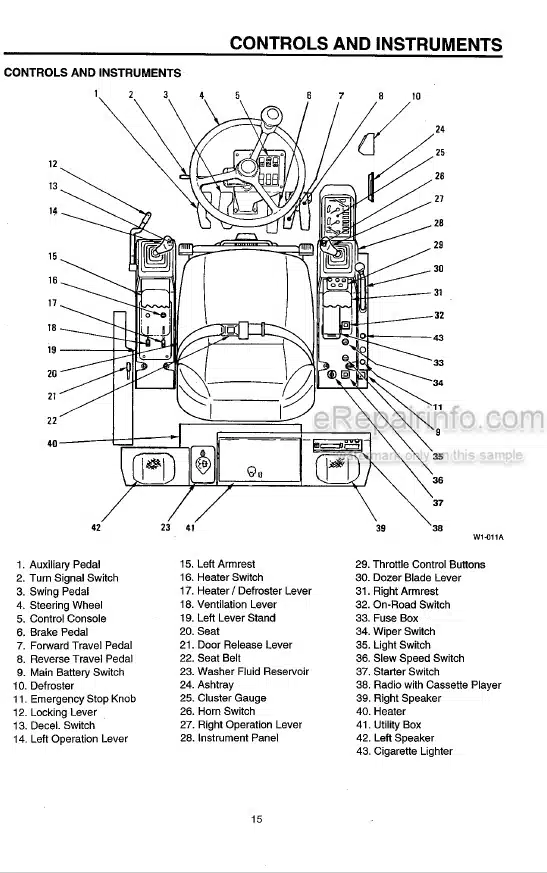 Photo 5 - Takeuchi TB070W Operators Manual Compact Excavator 1713125-
