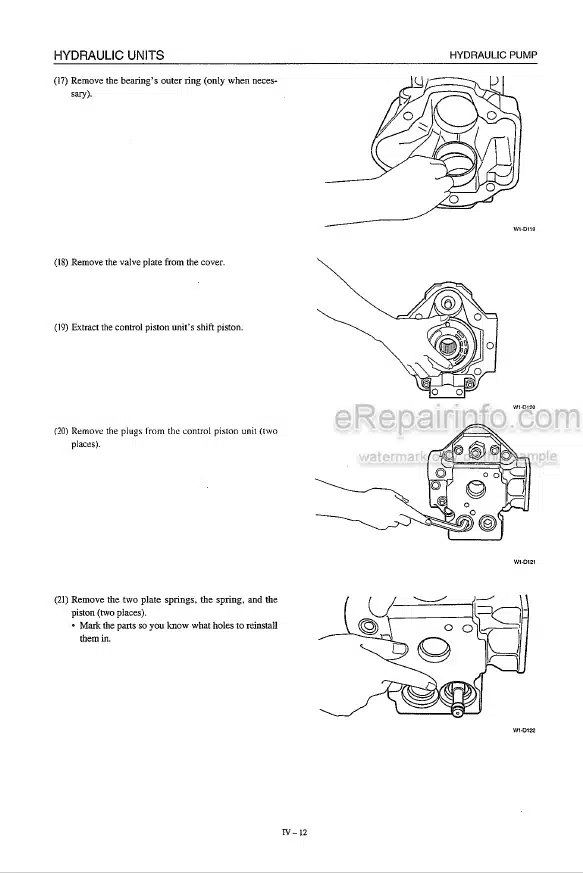 Photo 8 - Takeuchi TB070 Workshop Manual Compact Excavator 1703004-