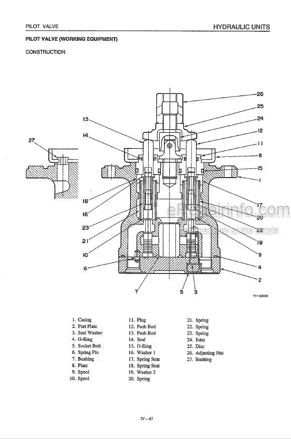 Photo 3 - Takeuchi TB070W Workshop Manual Compact Excavator 17N0004-