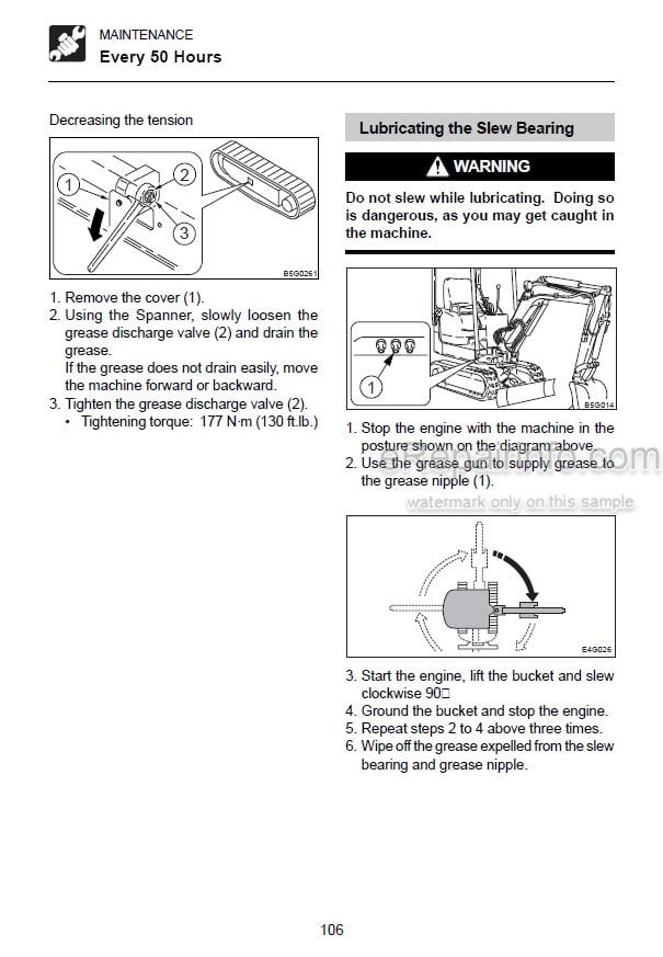 Photo 1 - Takeuchi TB108 Operators Manual Compact Excavator 108202134-