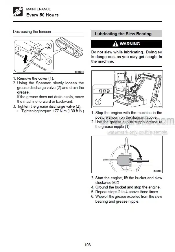 Photo 1 - Takeuchi TB108 Operators Manual Compact Excavator 108202134-