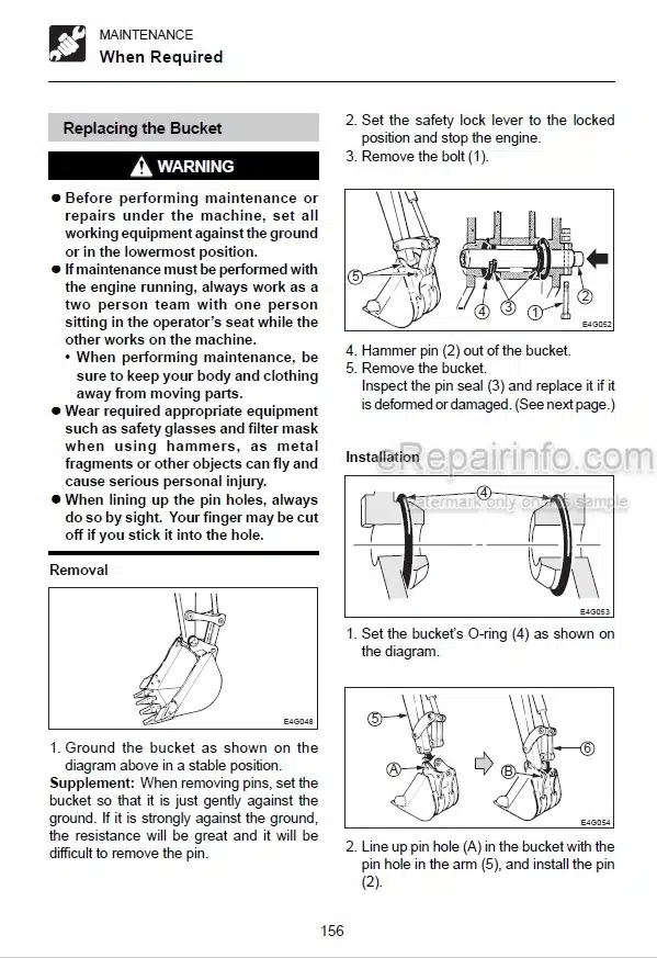 Photo 7 - Takeuchi TB295W Operators Manual Hydraulic Excavator 190100003-