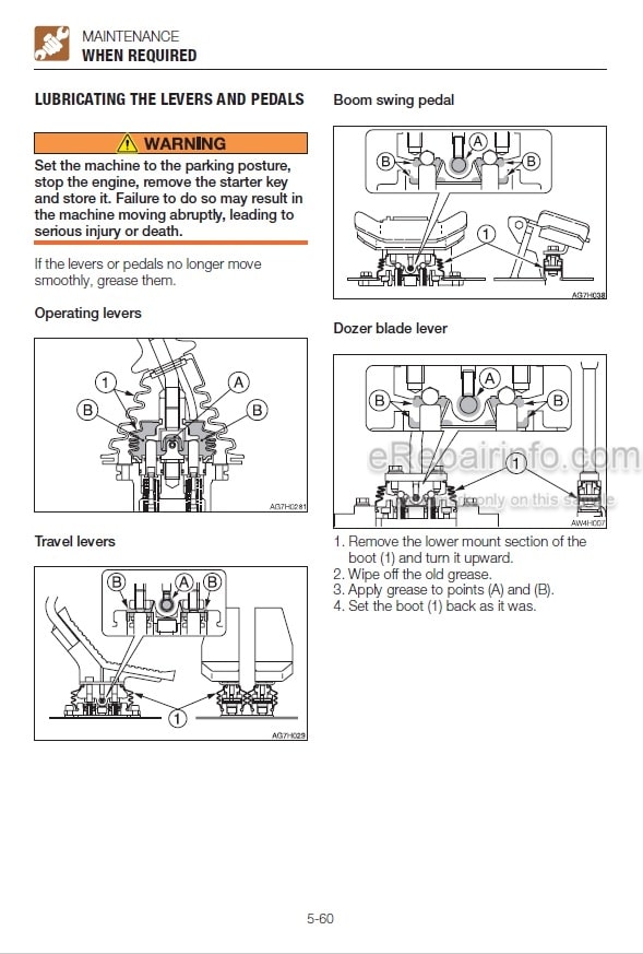 Photo 7 - Takeuchi TB1140 Operators Manual Hydraulic Excavator 514400002-