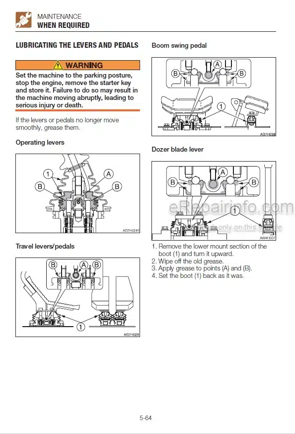 Photo 6 - Takeuchi TB1160W Operators Manual Hydraulic Excavator 514300004-