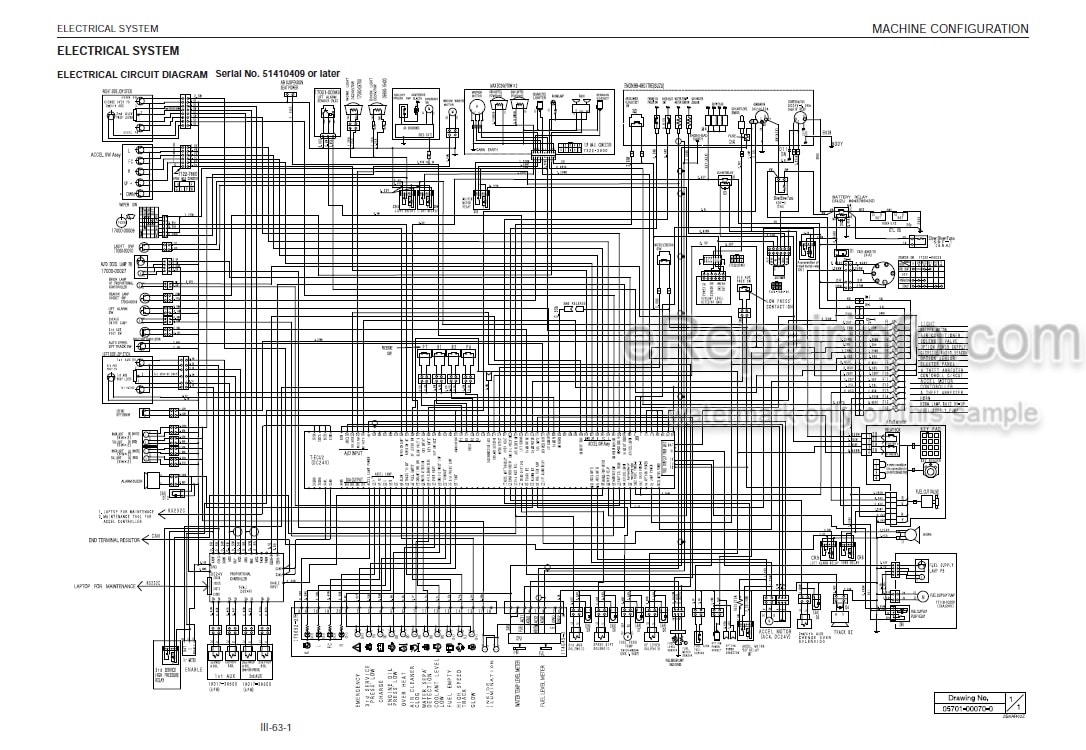 Photo 3 - Takeuchi TB1140 Workshop Manual Hydraulic Excavator 51410001-