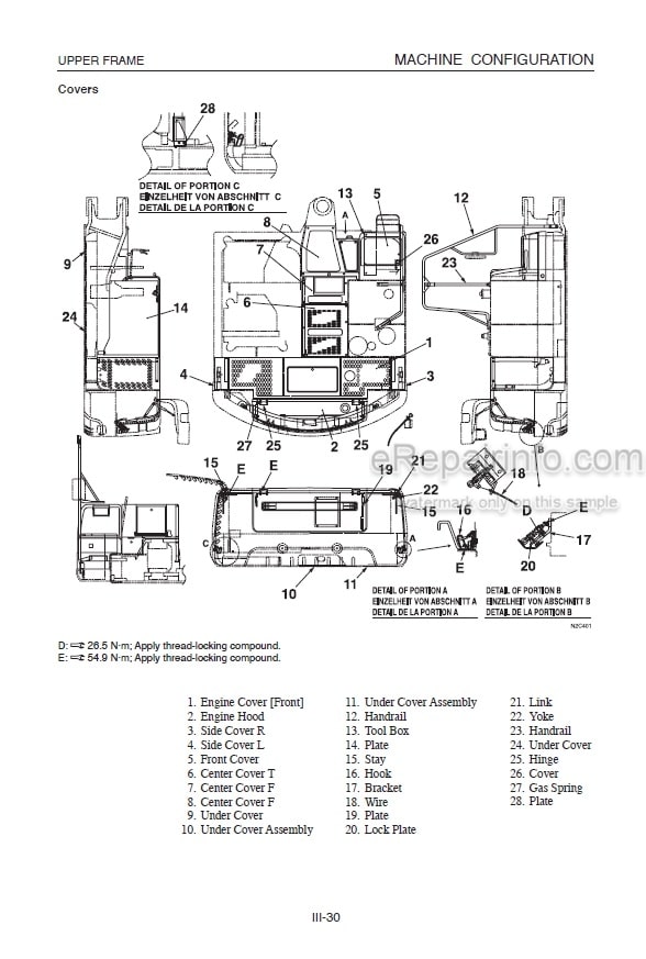 Photo 4 - Takeuchi TB1140 Workshop Manual Hydraulic Excavator 514200001-