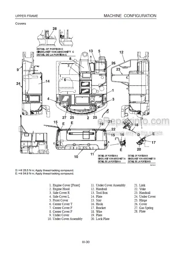 Photo 4 - Takeuchi TB1140 Workshop Manual Hydraulic Excavator 514200001-