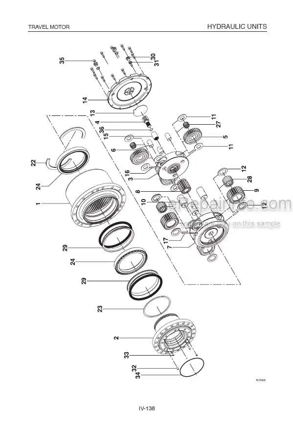 Photo 6 - Takeuchi TB1140 Workshop Manual Hydraulic Excavator 514200001-