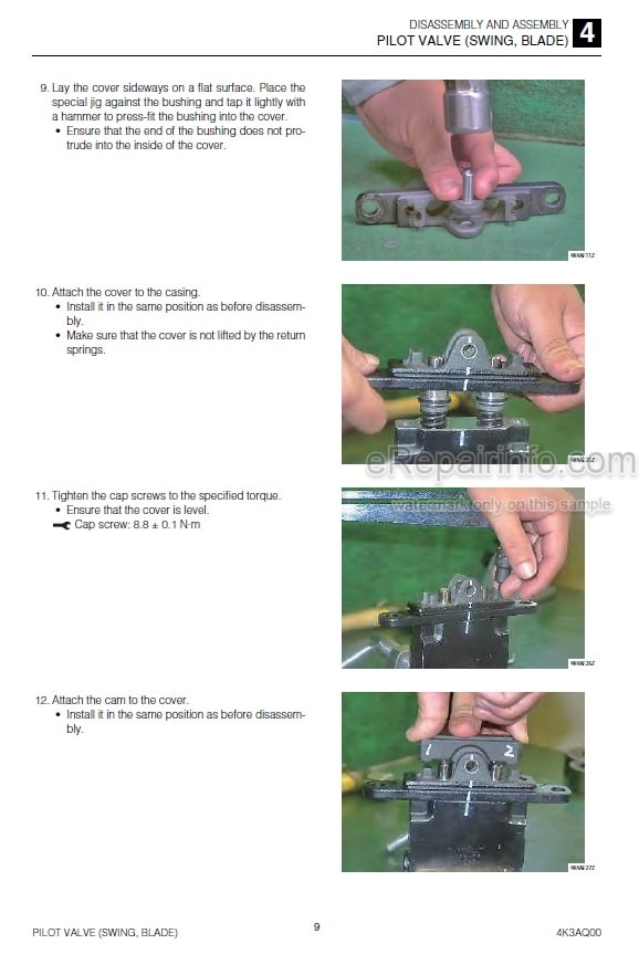 Photo 3 - Takeuchi TB1140 Workshop Manual Hydraulic Excavator 514400002-