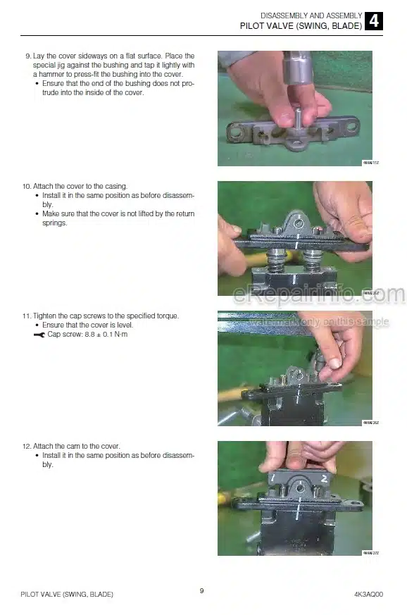 Photo 3 - Takeuchi TB1140 Workshop Manual Hydraulic Excavator 514400002-