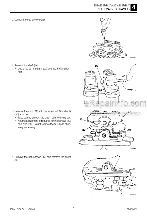 Photo 8 - Takeuchi TB175 Workshop Manual Hydraulic Excavator 17530003-