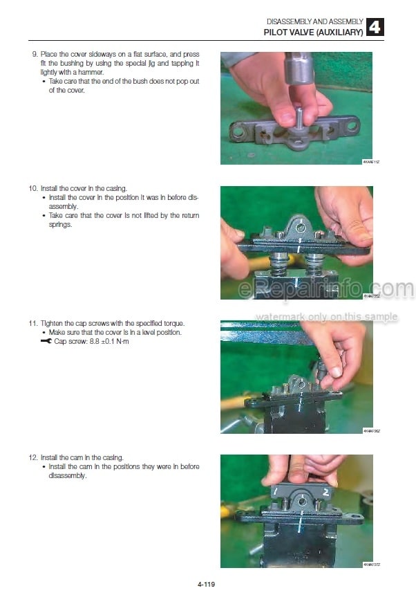 Photo 3 - Takeuchi TB1160W Workshop Manual Hydraulic Excavator 514300004-