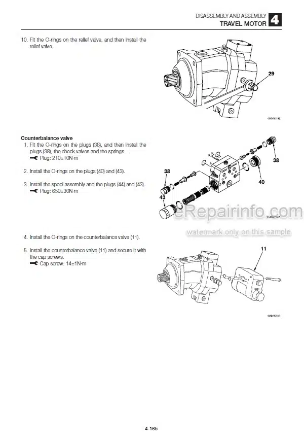 Photo 2 - Takeuchi TB1160W Workshop Manual Hydraulic Excavator 514300004-