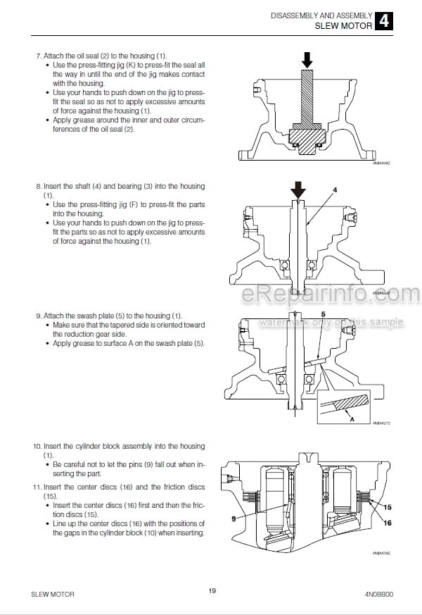 Photo 7 - Takeuchi TB128FR Workshop Manual Mini Excavator 12830003-
