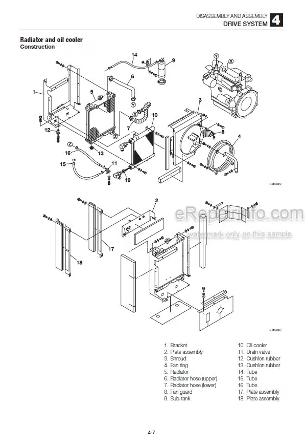 Photo 3 - Takeuchi TB128FR Workshop Manual Mini Excavator 12830003-