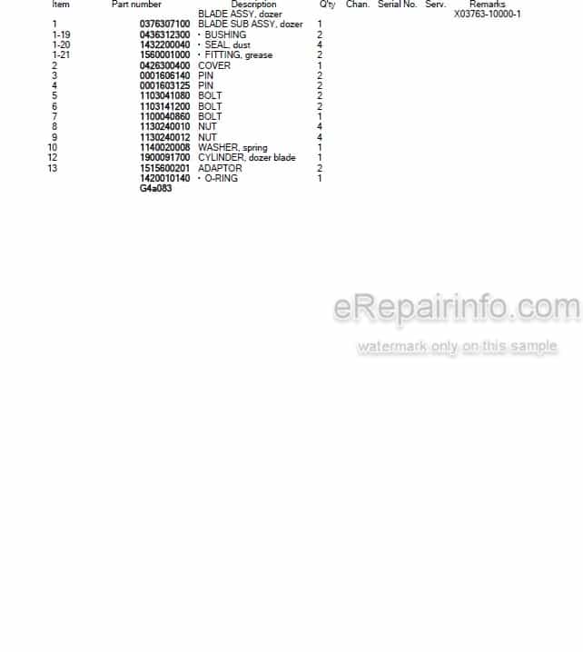 Photo 4 - Takeuchi TB135 Parts Catalog Excavator