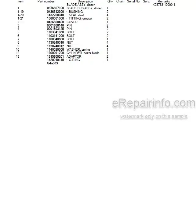 Photo 4 - Takeuchi TB135 Parts Catalog Excavator
