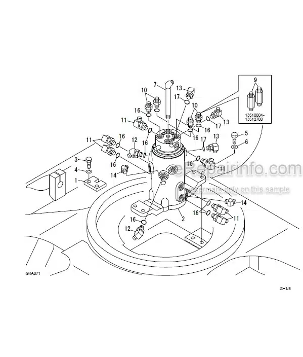 Photo 5 - Takeuchi TW80 Parts Catalog Wheel Loader Е104078- E107240-