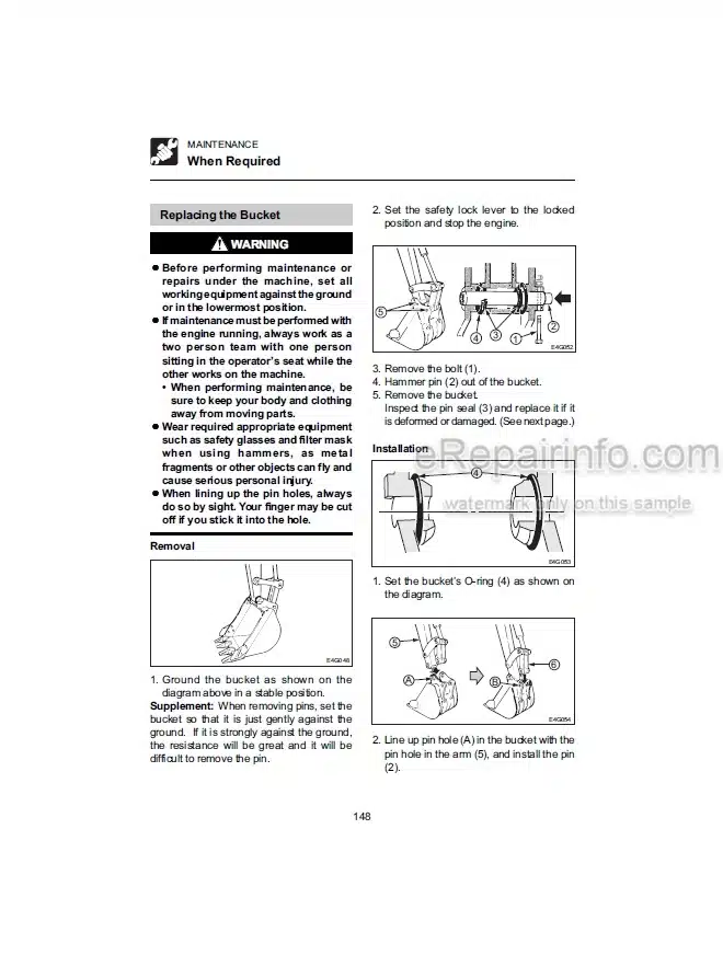 Photo 5 - Takeuchi TB138FR TB153FR TB180FR Operators Manual Hydraulic Excavator 13810003- 15820004- 17830004-