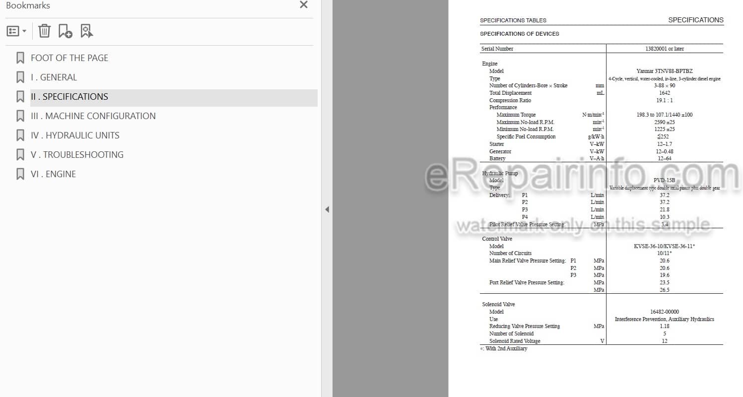 Photo 4 - Takeuchi TB138FR Workshop Manual Compact Excavator 13820001-