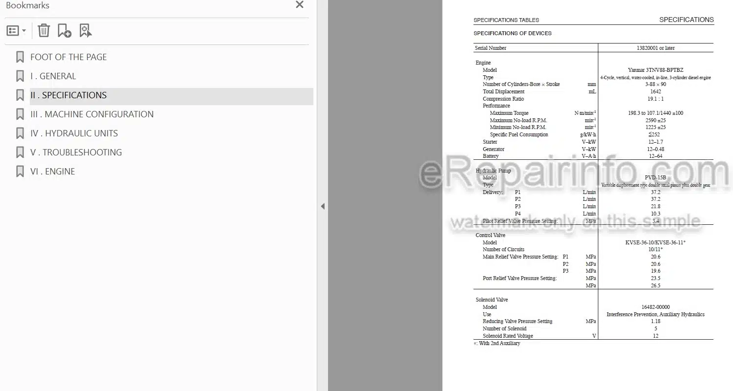 Photo 4 - Takeuchi TB138FR Workshop Manual Compact Excavator 13820001-