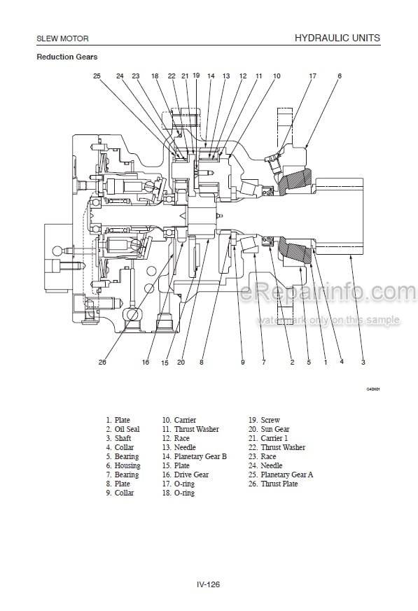 Photo 5 - Takeuchi TB138FR Workshop Manual Compact Excavator 13820001-