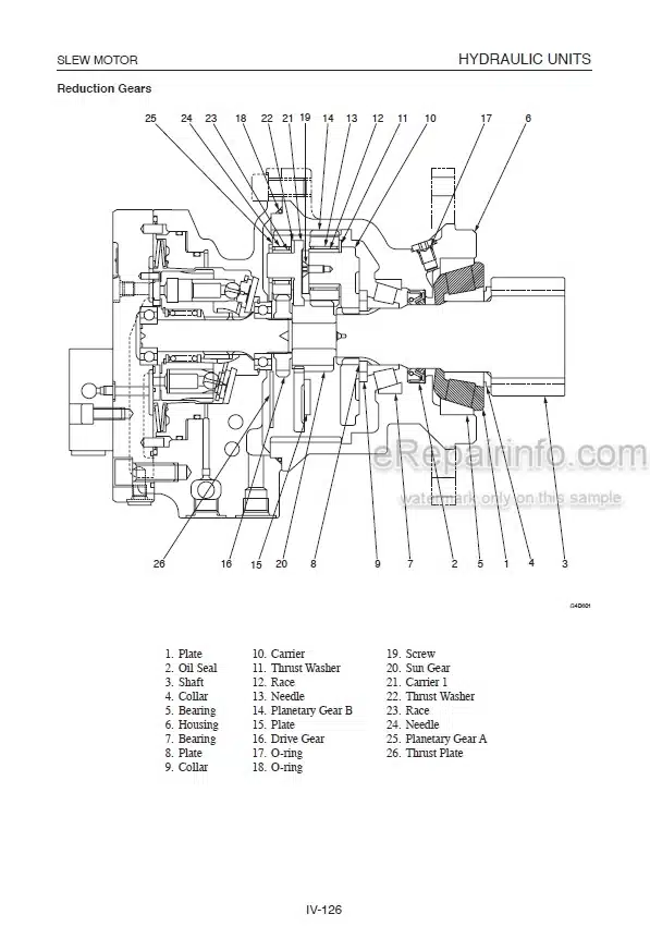 Photo 5 - Takeuchi TB138FR Workshop Manual Compact Excavator 13820001-