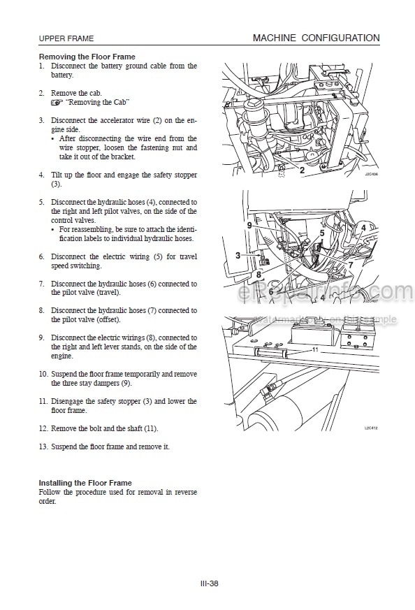 Photo 7 - Takeuchi TB175 Workshop Manual Hydraulic Excavator 17530003-