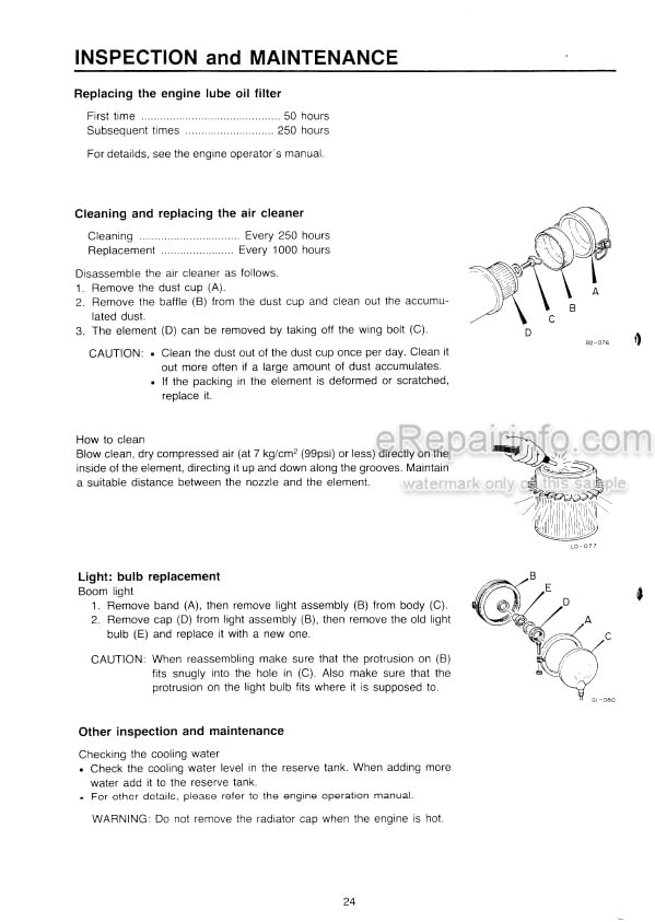 Photo 2 - Takeuchi TB15 Operators Manual Compact Excavator