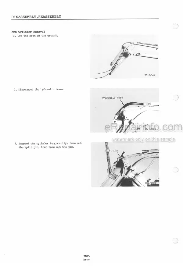 Photo 6 - Takeuchi TB15 Workshop Manual Compact Excavator