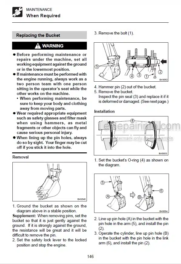 Photo 4 - Takeuchi TB175W Operators Manual Hydraulic Excavator 17520209-