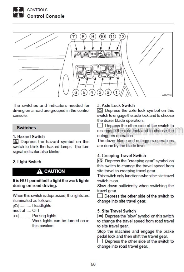 Photo 3 - Takeuchi TB175W Operators Manual Hydraulic Excavator 17520209-
