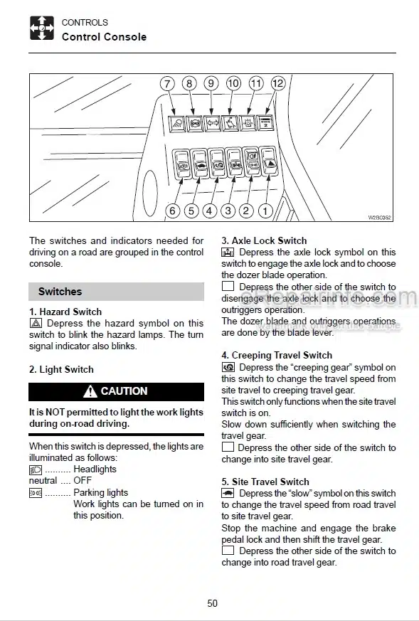 Photo 3 - Takeuchi TB175W Operators Manual Hydraulic Excavator 17520209-