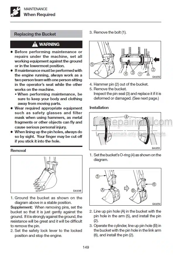 Photo 3 - Takeuchi TB175W Operators Manual Hydraulic Excavator 175400095-