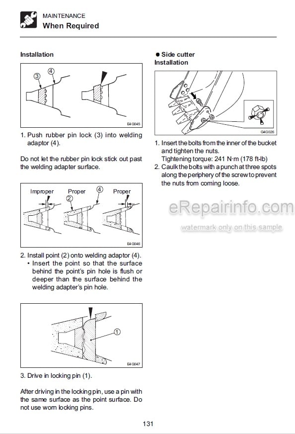 Photo 3 - Takeuchi TB175 Operators Manual Hydraulic Excavator 17511264-