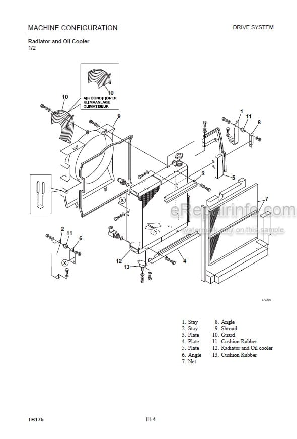 Photo 4 - Takeuchi TB175 Workshop Manual Hydraulic Excavator 17530003-