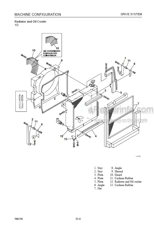 Photo 4 - Takeuchi TB175 Workshop Manual Hydraulic Excavator 17530003-