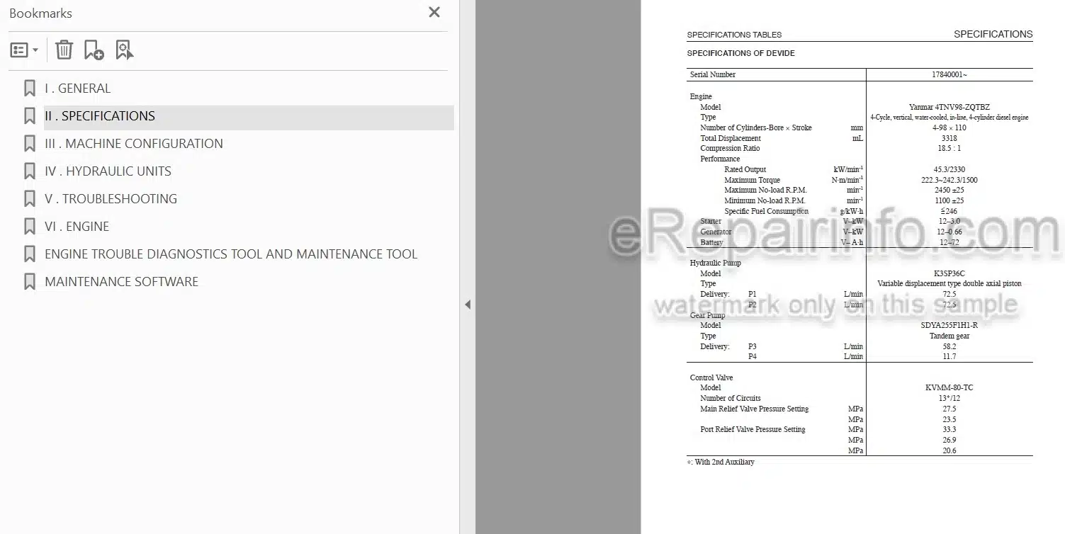 Photo 4 - Takeuchi TB180FR Workshop Manual Hydraulic Excavator 17840001-