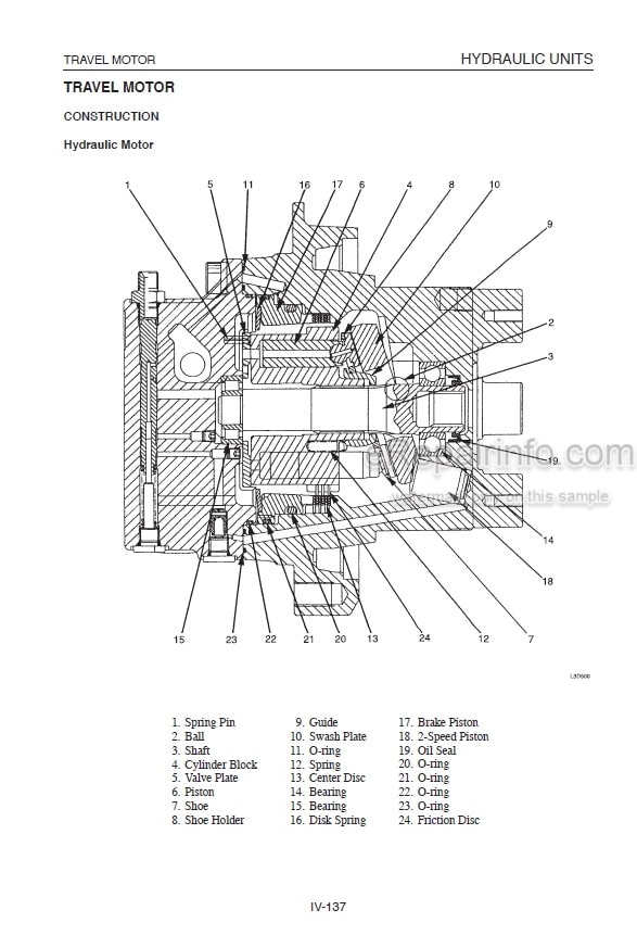 Photo 6 - Takeuchi TB180FR Workshop Manual Hydraulic Excavator 178400001-