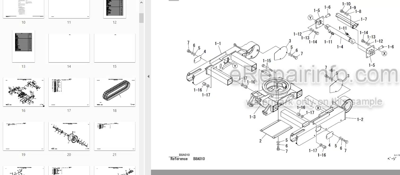 Photo 3 - Takeuchi TB210R Parts Manual Mini Excavator 211000004-
