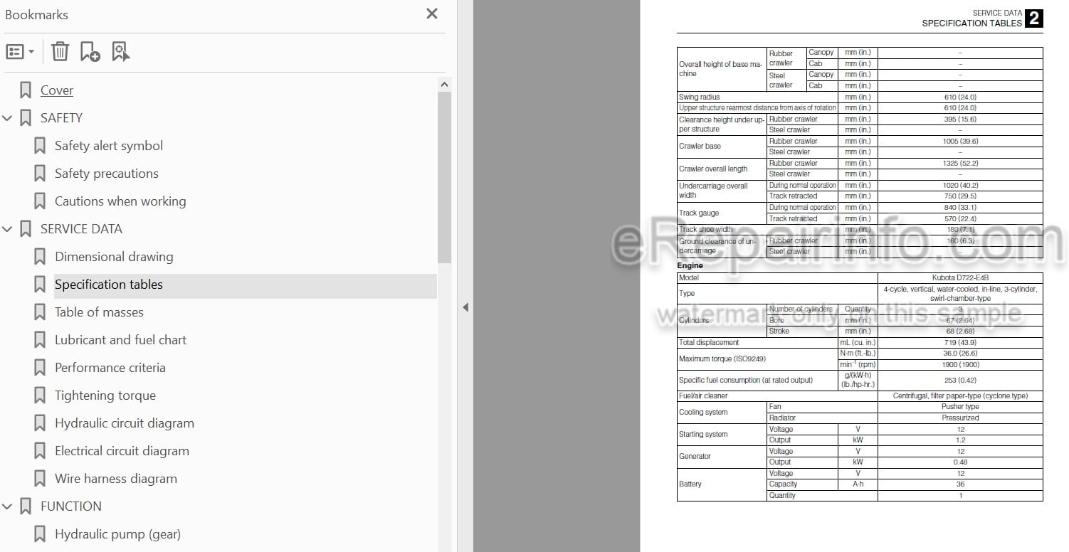 Photo 5 - Takeuchi TB210R Workshop Manual Mini Excavator 210000003-