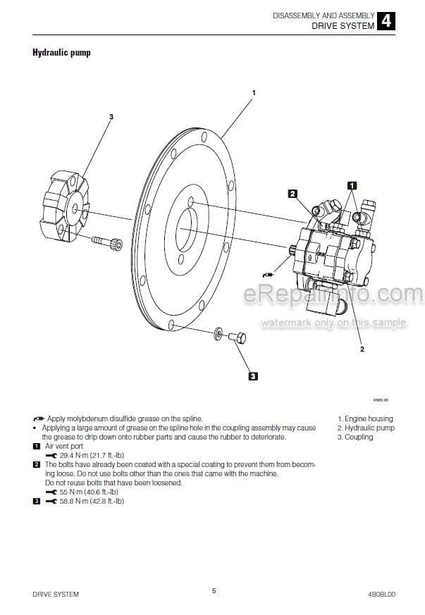 Photo 3 - Takeuchi TB210R Workshop Manual Mini Excavator 210000003-