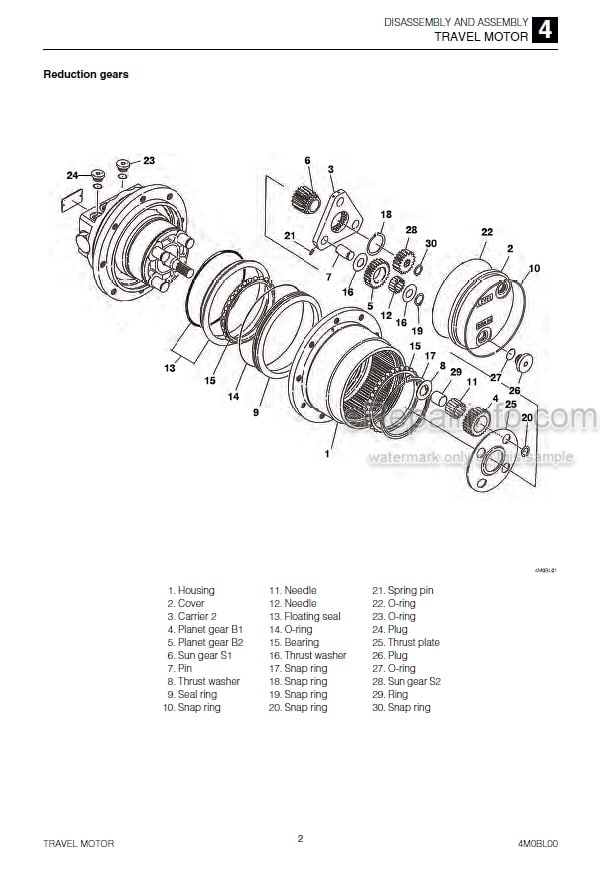 Photo 6 - Takeuchi TB210R Workshop Manual Mini Excavator 210000003-