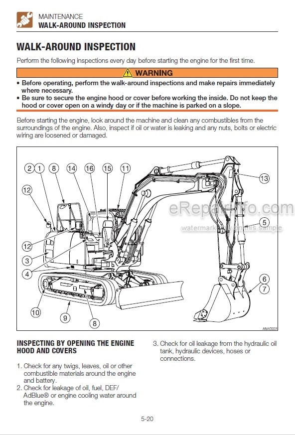 Photo 3 - Takeuchi TB2150 Operators Manual Hydraulic Excavator 514600003-