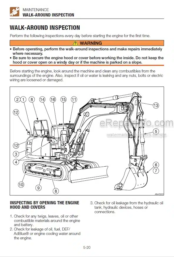 Photo 3 - Takeuchi TB2150 Operators Manual Hydraulic Excavator 514600003-